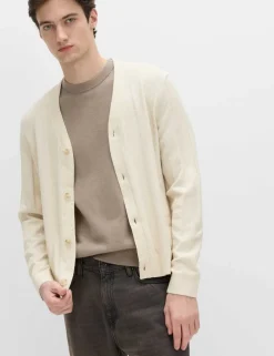 Cotton Rich Bouclé Knitted Cardigan