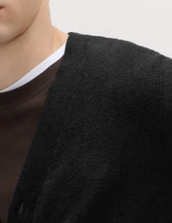 Cotton Rich Bouclé Knitted Cardigan
