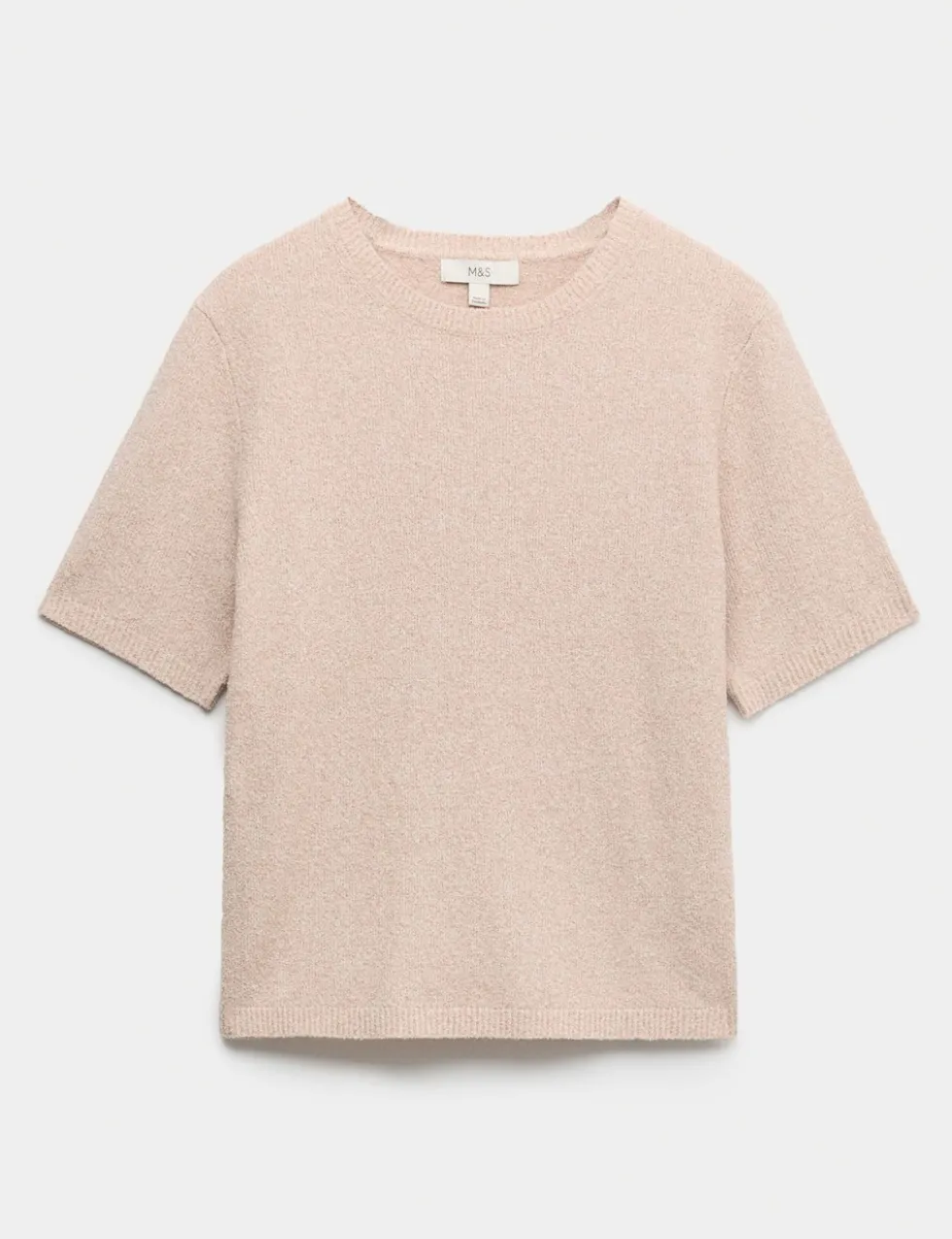 Cotton Rich Boucle Slim Fit Knitted Top