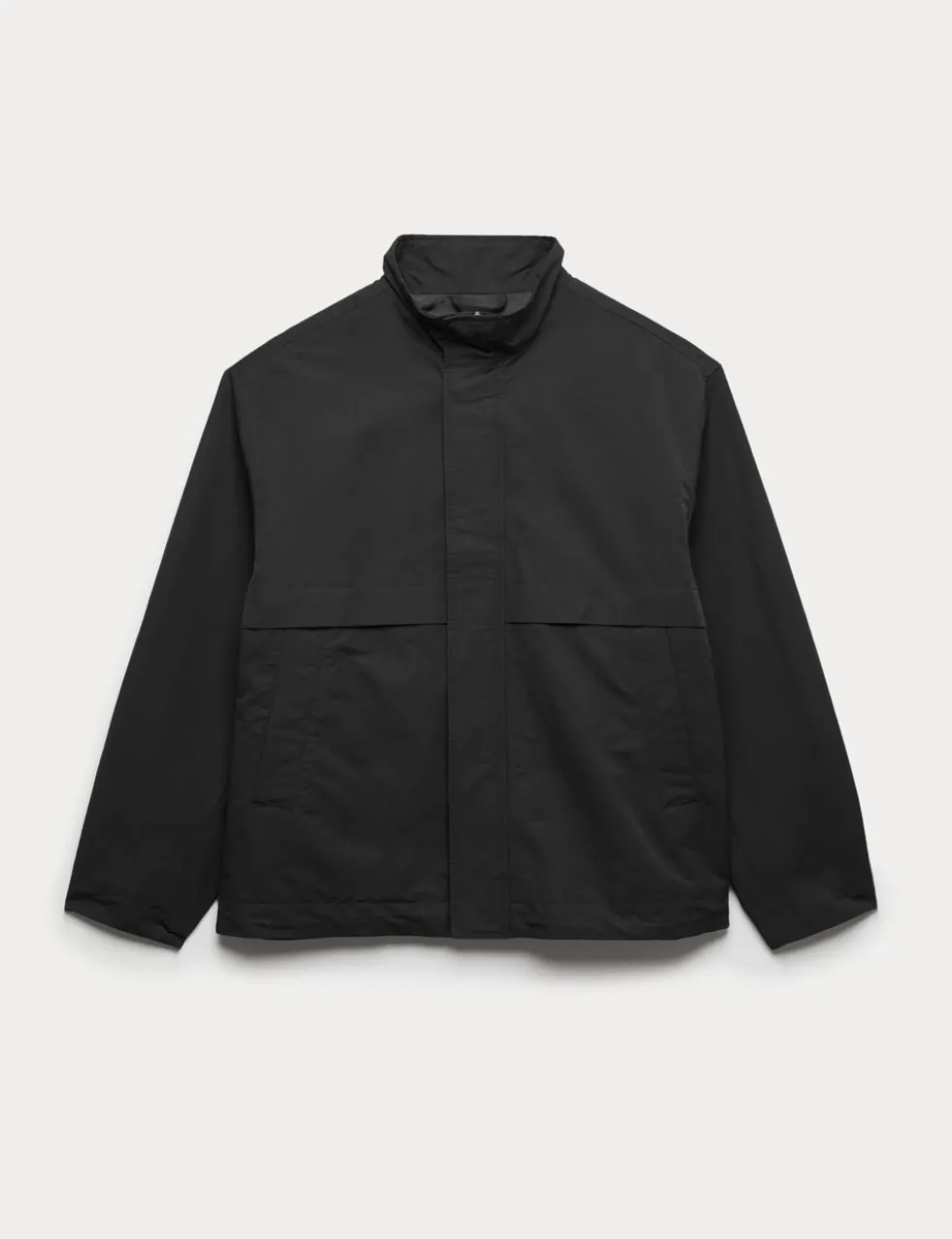Cotton Rich Boxy Funnel Neck Bomber Jacket