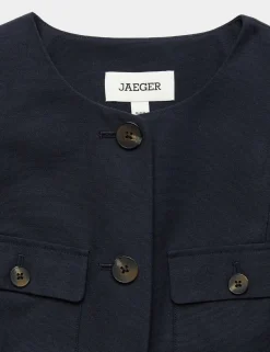 Cotton Rich Boxy Short Jacket