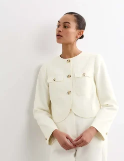 Cotton Rich Boxy Short Jacket