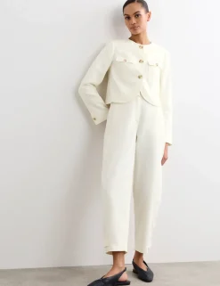 Cotton Rich Boxy Short Jacket