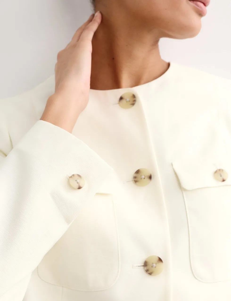 Cotton Rich Boxy Short Jacket