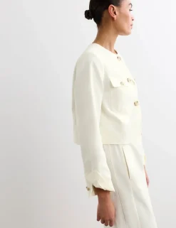Cotton Rich Boxy Short Jacket