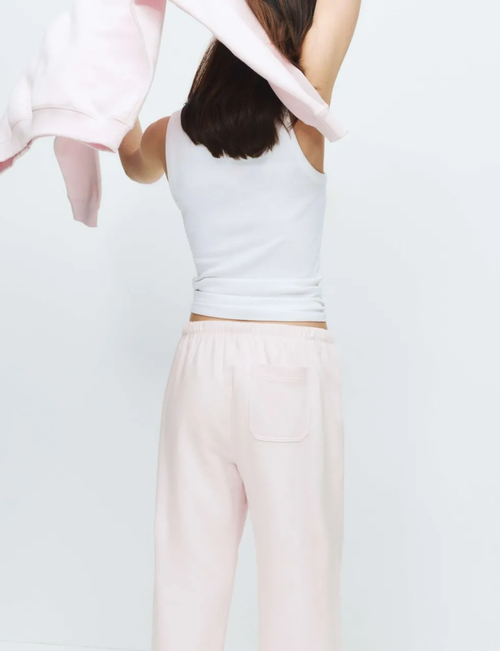 Cotton Rich Brushback Wide Leg Lounge Joggers