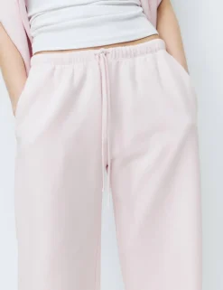 Cotton Rich Brushback Wide Leg Lounge Joggers