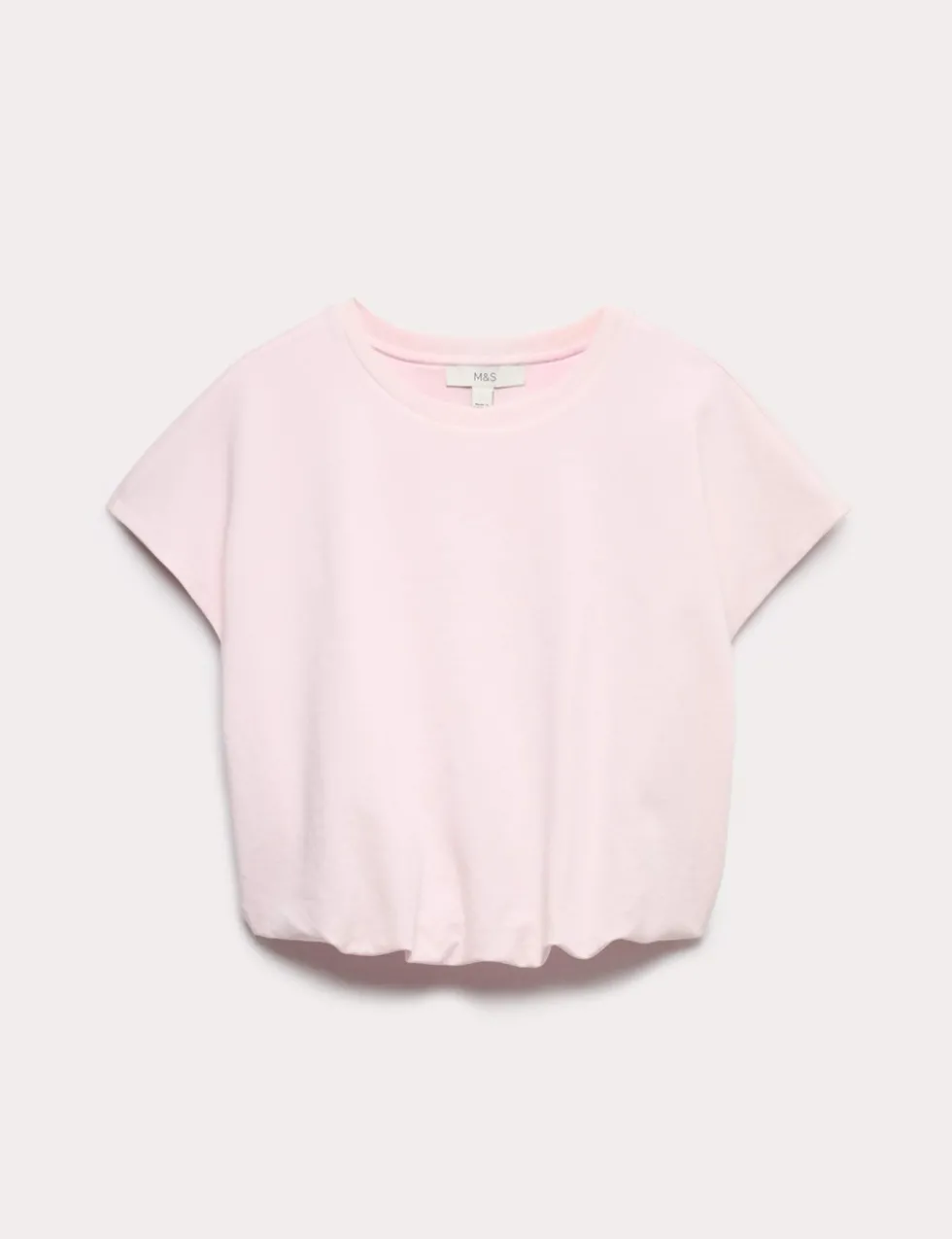 Cotton Rich Bubble Hem T-Shirt