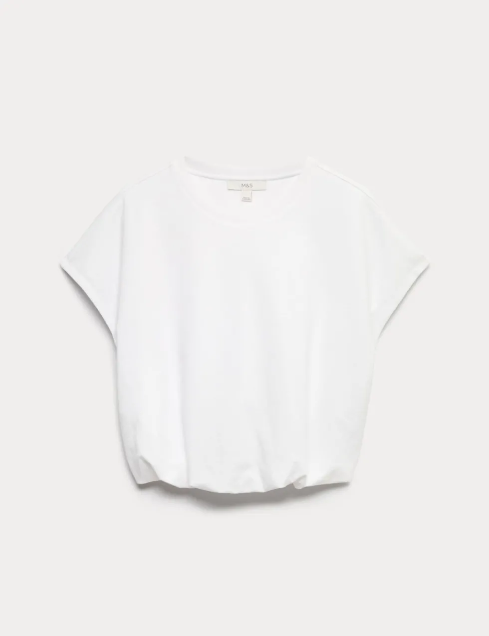 Cotton Rich Bubble Hem T-Shirt