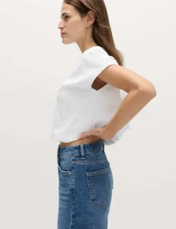 Cotton Rich Bubble Hem T-Shirt