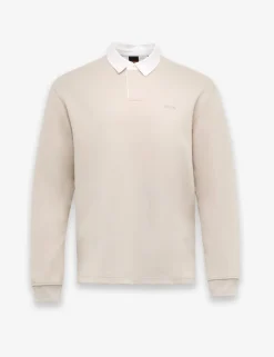 Cotton Rich Button Down Collar Rugby Shirt