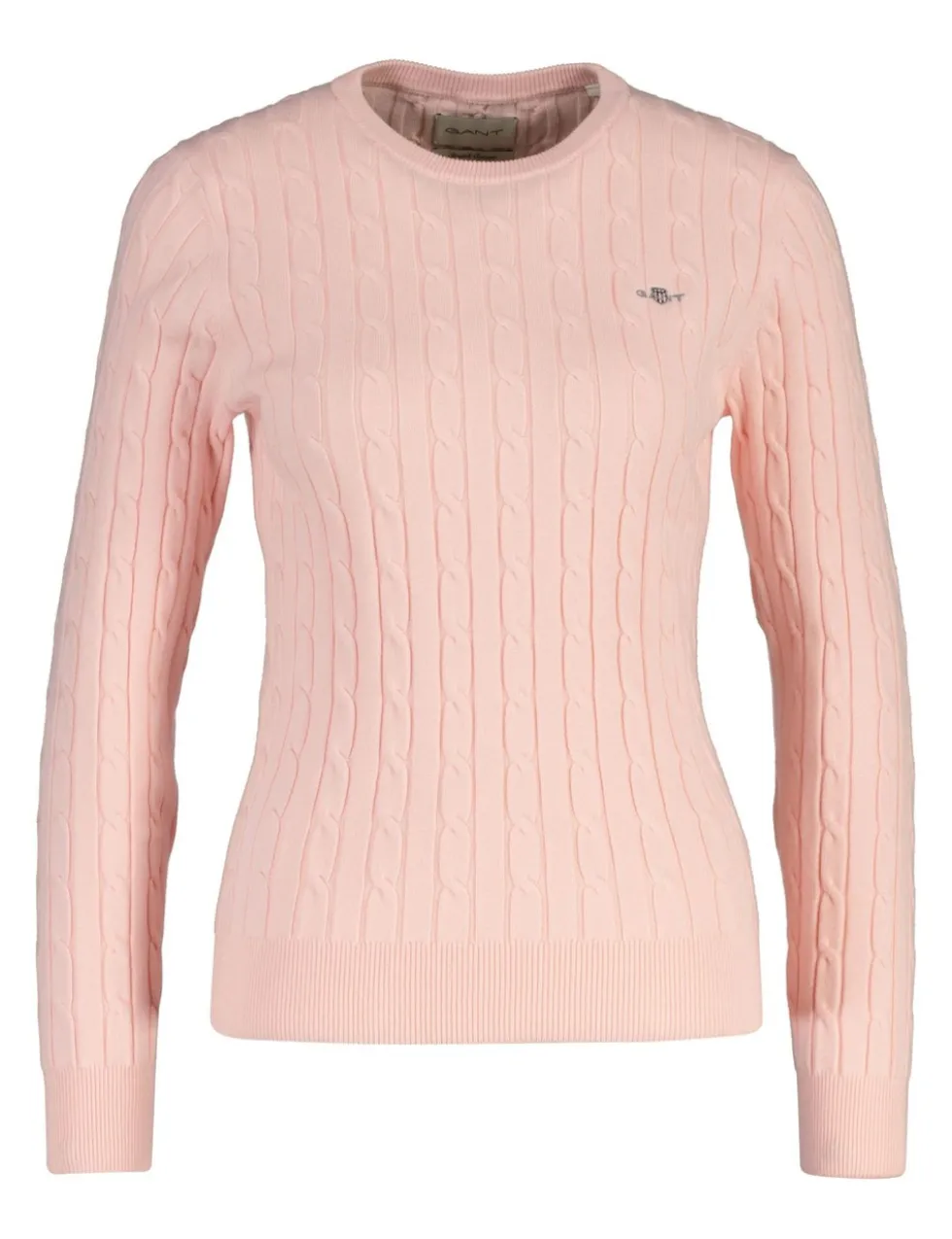 Cotton Rich Cable Knit Crew Neck Jumper