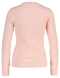 Cotton Rich Cable Knit Crew Neck Jumper