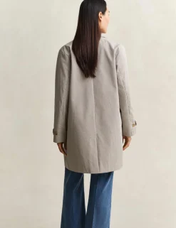 Cotton Rich Checked Car Coat
