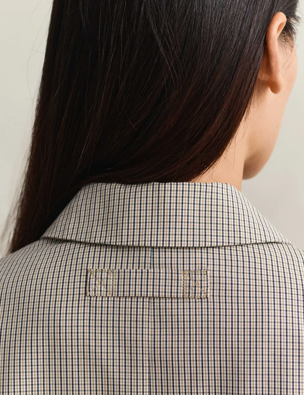Cotton Rich Checked Car Coat