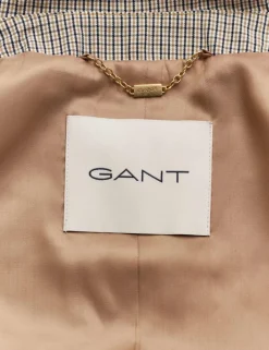 Cotton Rich Checked Car Coat