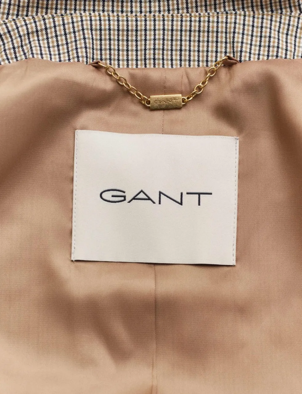 Cotton Rich Checked Car Coat