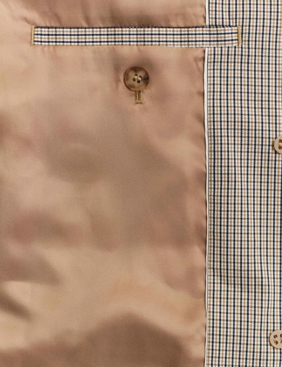 Cotton Rich Checked Car Coat