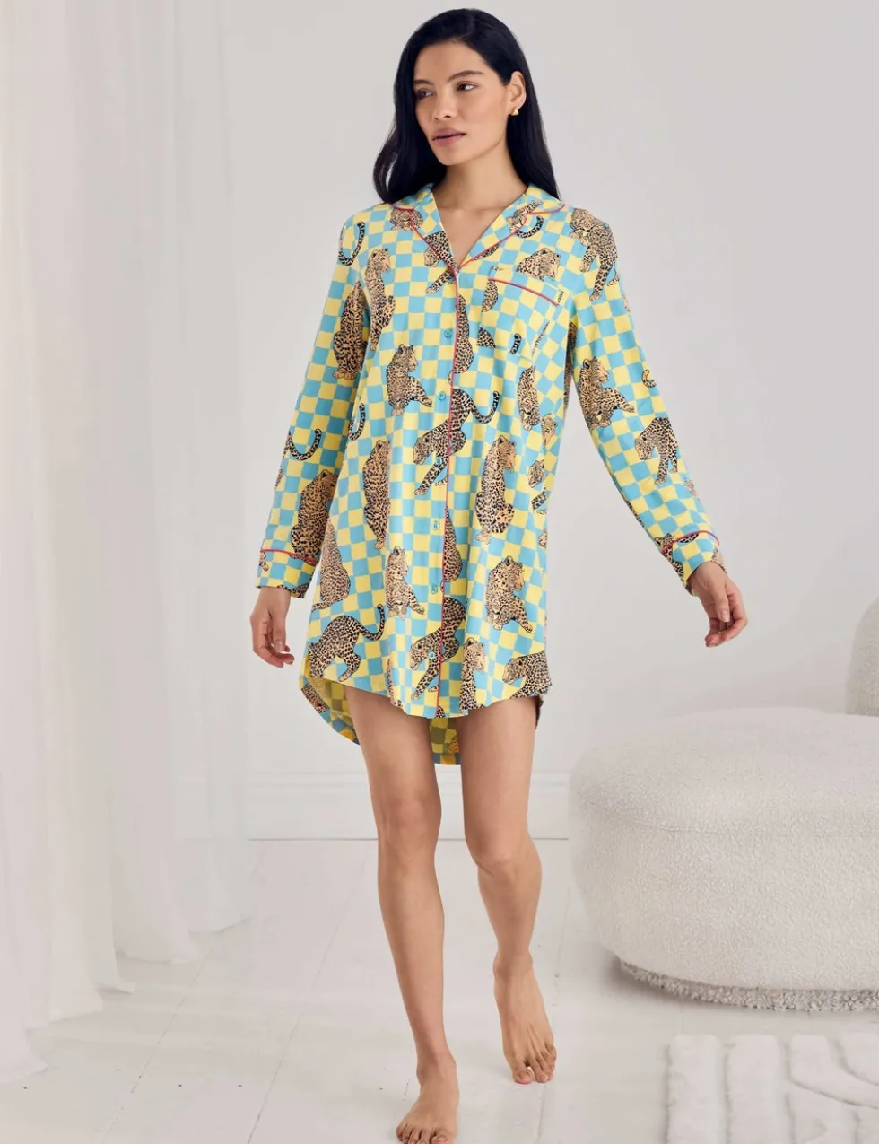 Cotton Rich Checked Nightshirt