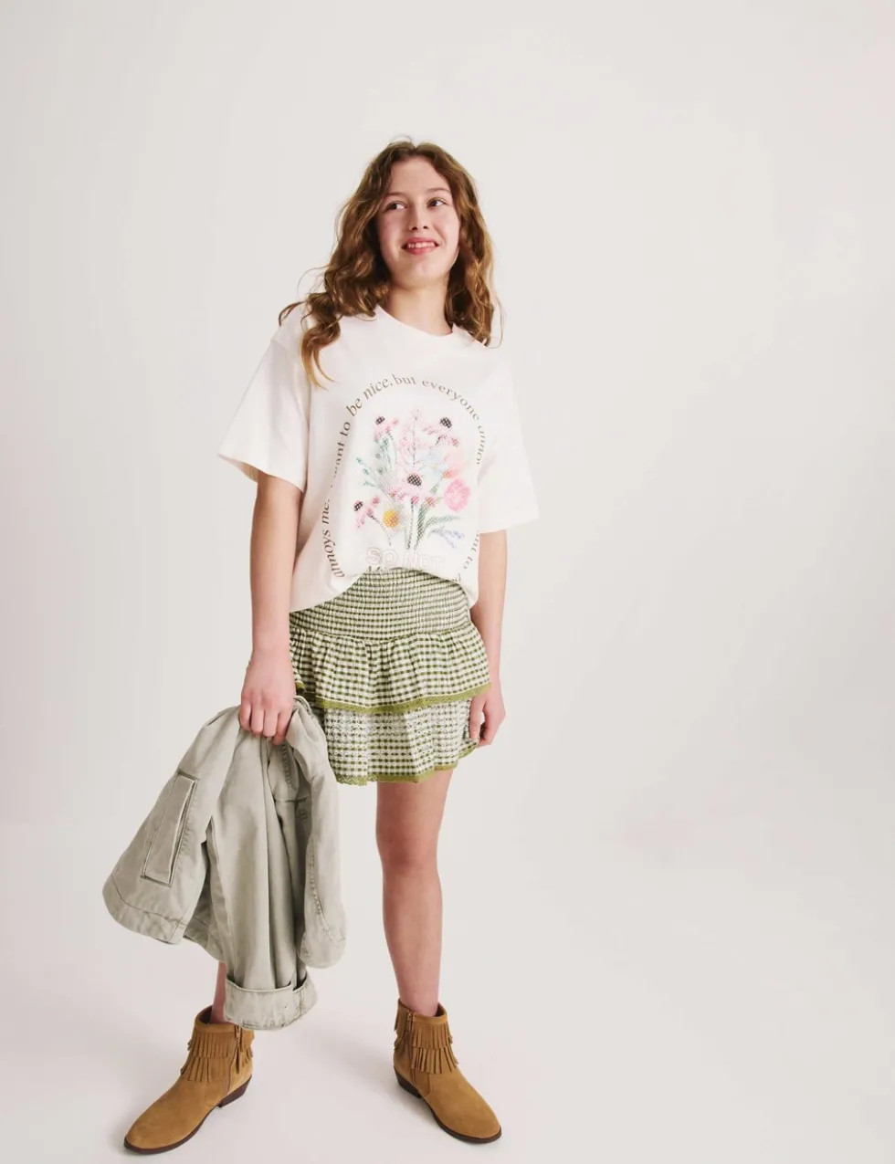 Cotton Rich Checked Rara Skirt (6-16 Yrs)