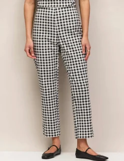 Cotton Rich Checked Slim Fit Trousers