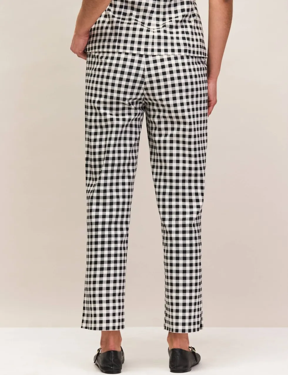 Cotton Rich Checked Slim Fit Trousers