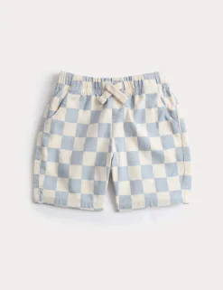 Cotton Rich Checkerboard Pull On Shorts (2-8yrs)