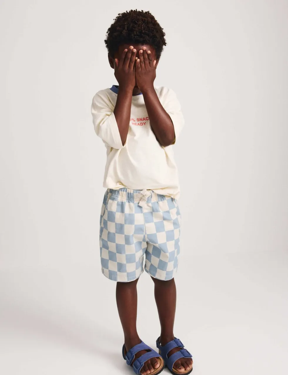 Cotton Rich Checkerboard Pull On Shorts (2-8yrs)