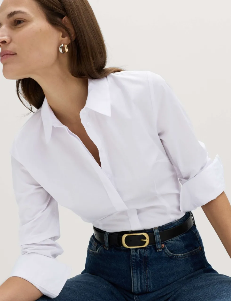 Cotton Rich Collared Fitted Shirt