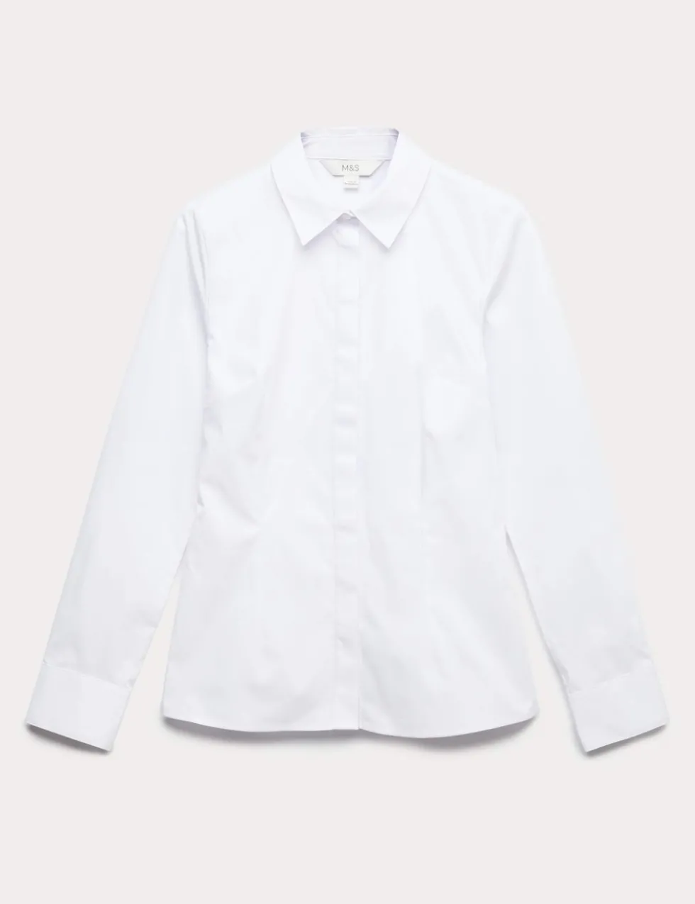 Cotton Rich Collared Fitted Shirt