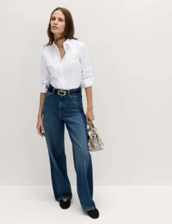 Cotton Rich Collared Fitted Shirt