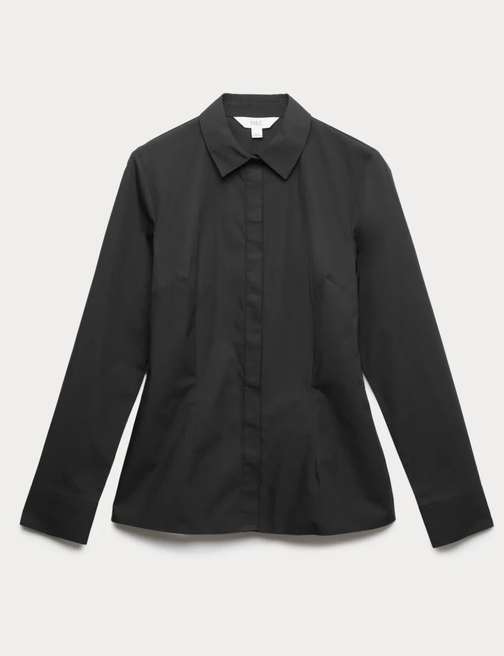 Cotton Rich Collared Fitted Shirt