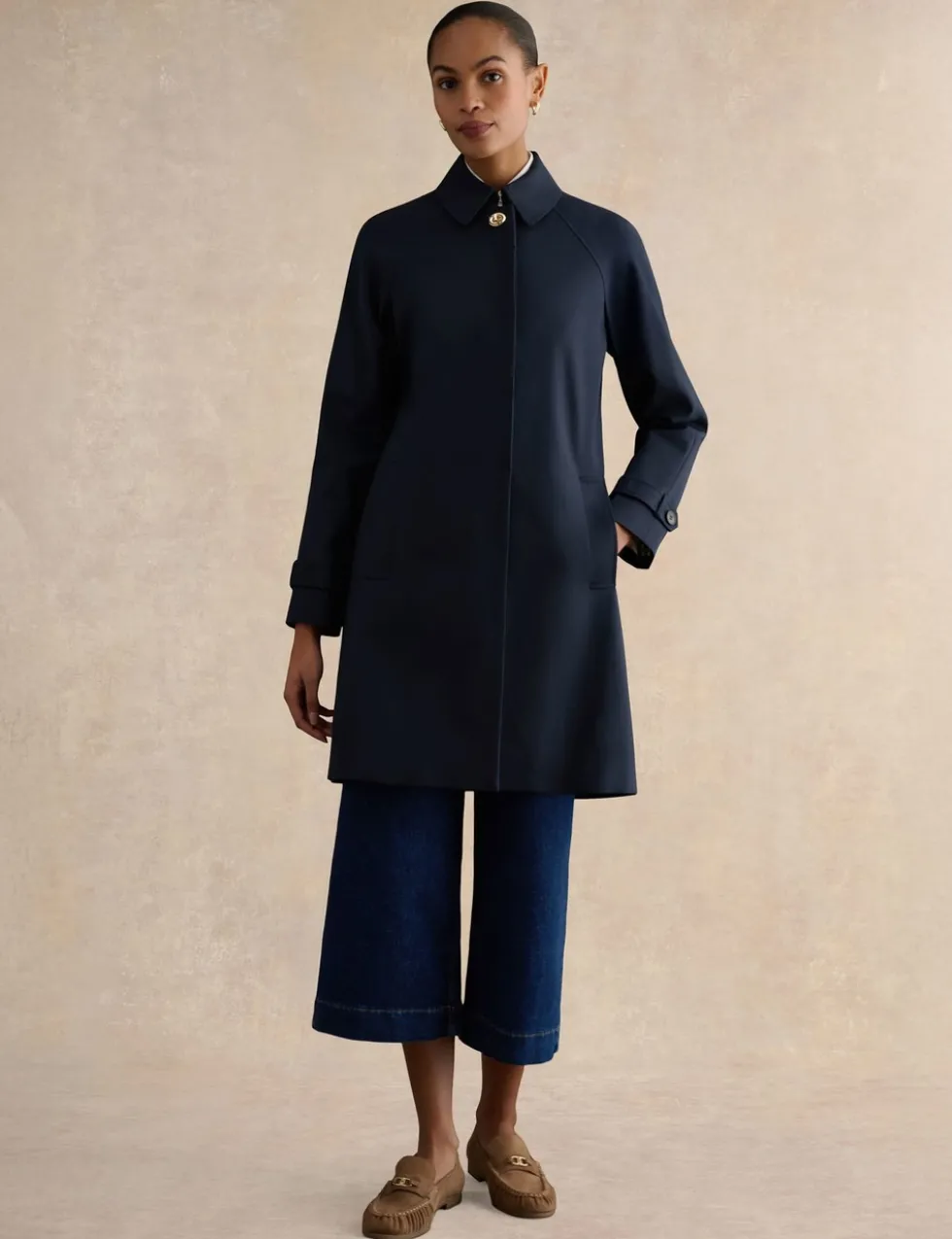 Cotton Rich Collared Trench Coat