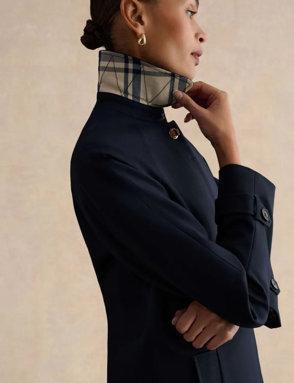 Cotton Rich Collared Trench Coat