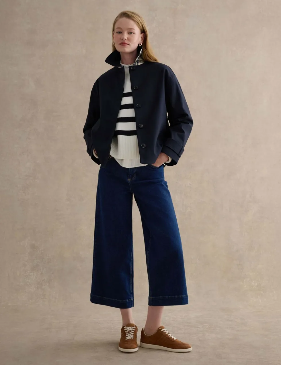 Cotton Rich Collared Trench Coat
