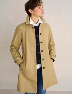 Cotton Rich Collared Trench Coat