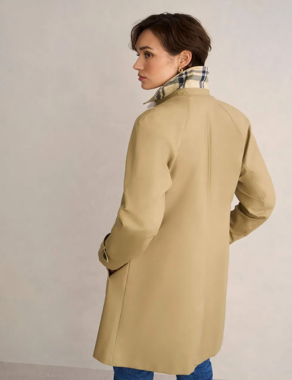 Cotton Rich Collared Trench Coat