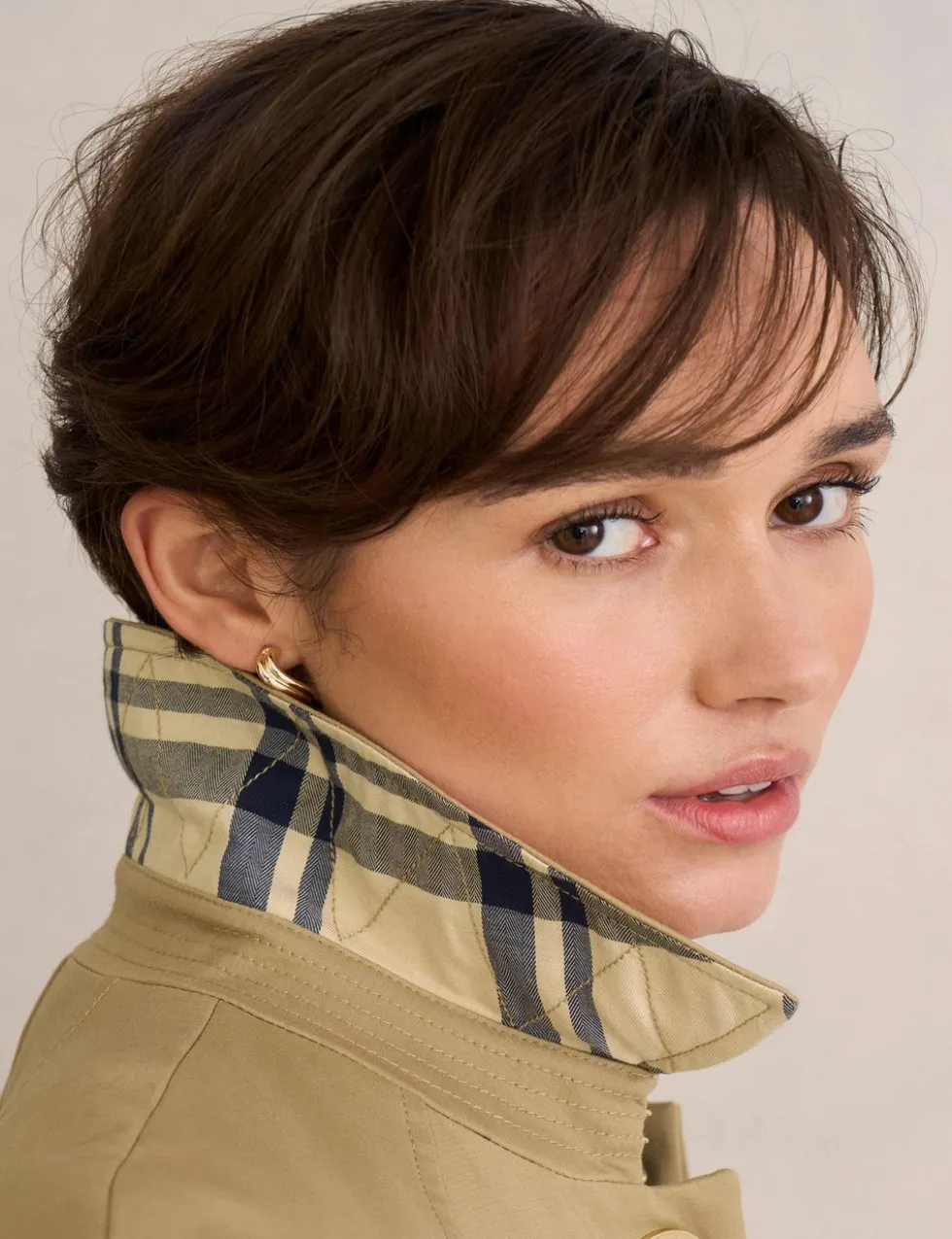 Cotton Rich Collared Trench Coat