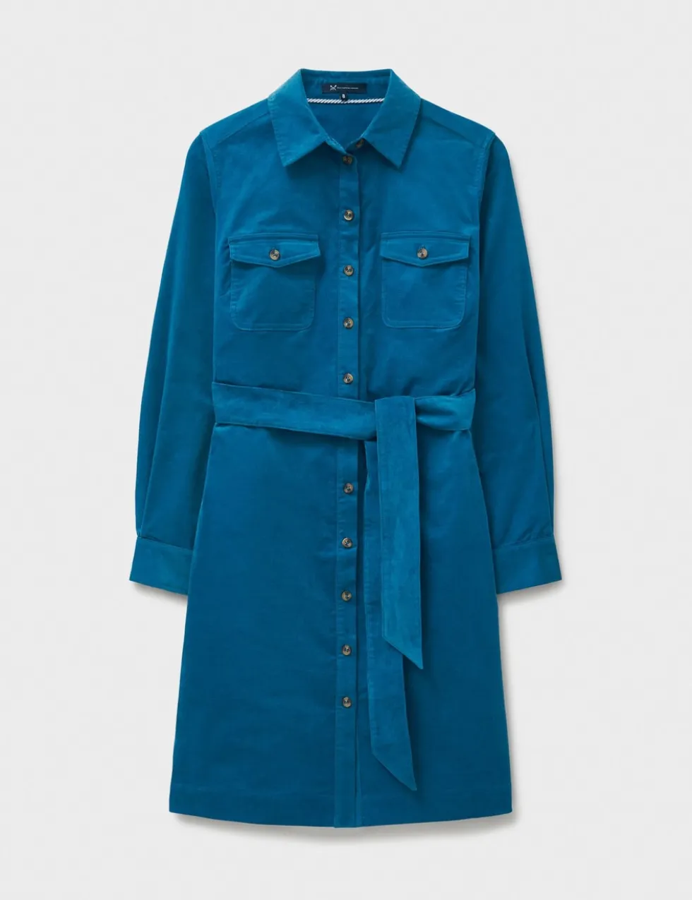 Cotton Rich Cord Belted Mini Shirt Dress