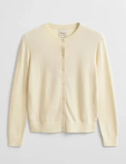 Cotton Rich Crew Neck Cardigan