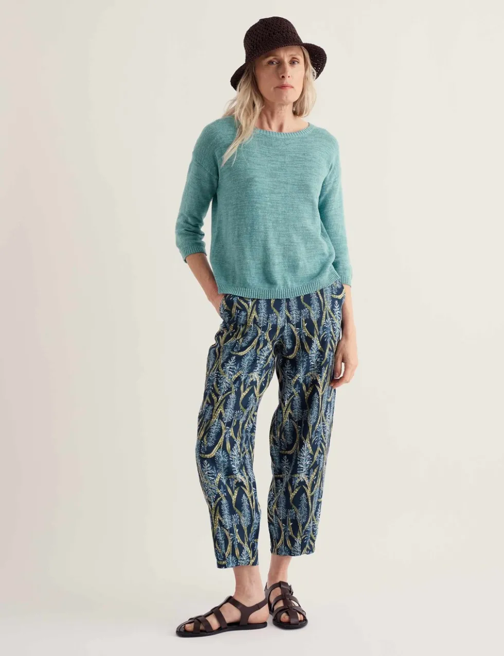 Cotton Rich Crew Neck Relaxed Jumper