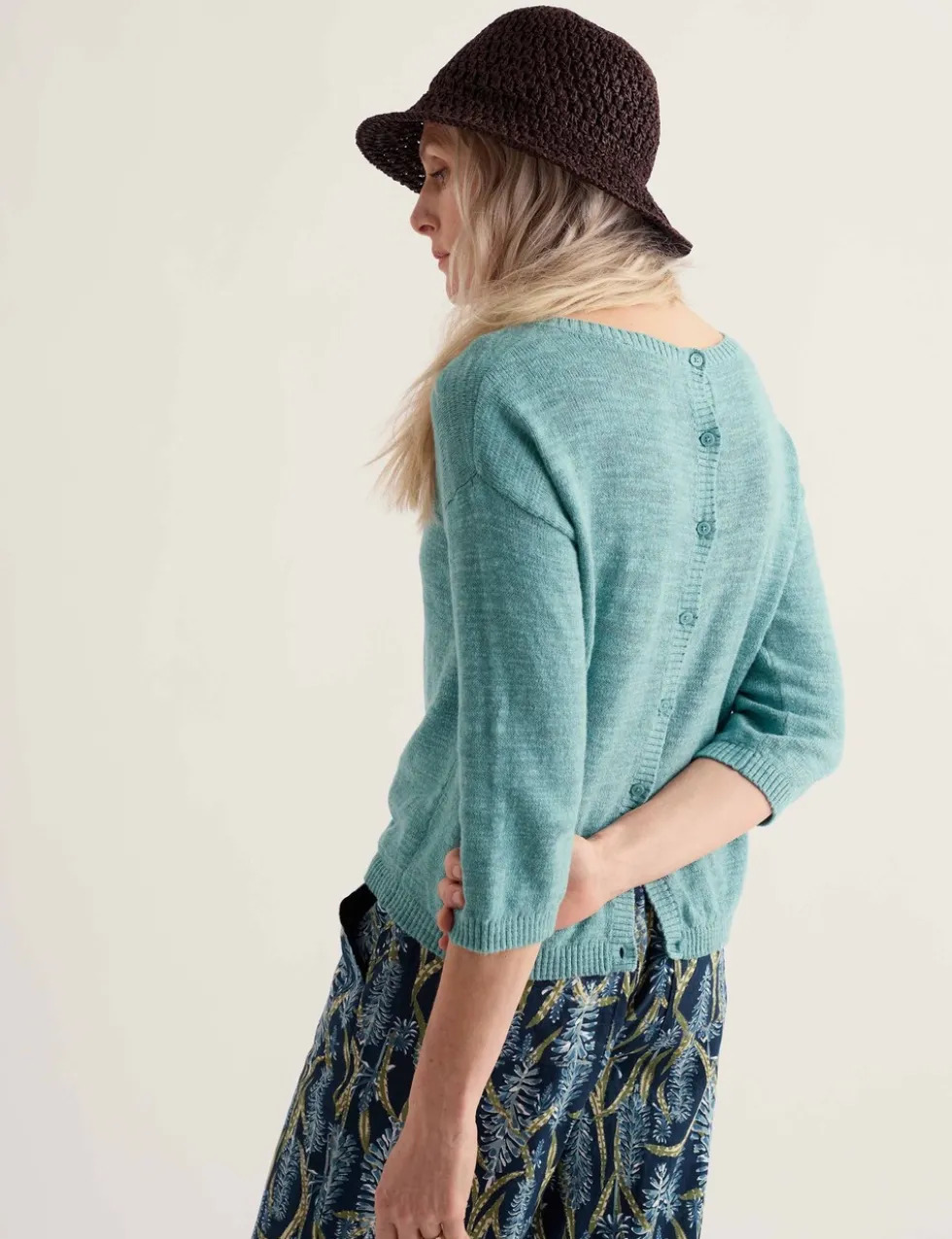 Cotton Rich Crew Neck Relaxed Jumper