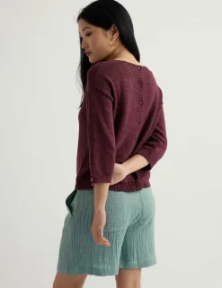 Cotton Rich Crew Neck Relaxed Jumper