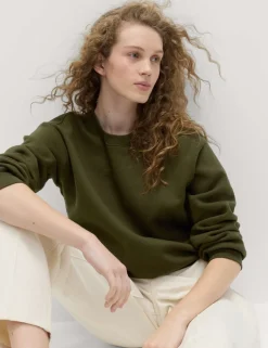 Cotton Rich Crew Neck Sweatshirt