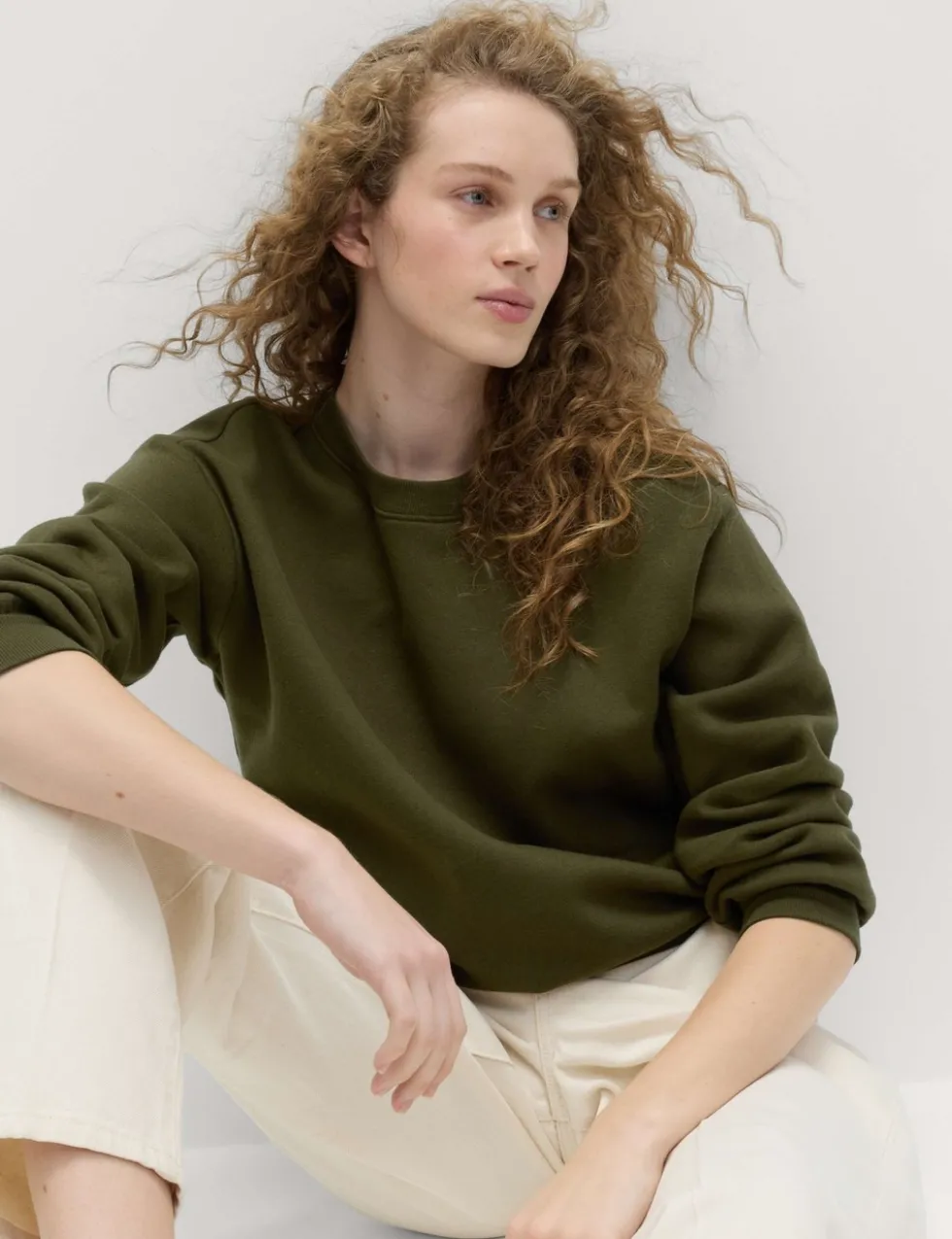Cotton Rich Crew Neck Sweatshirt