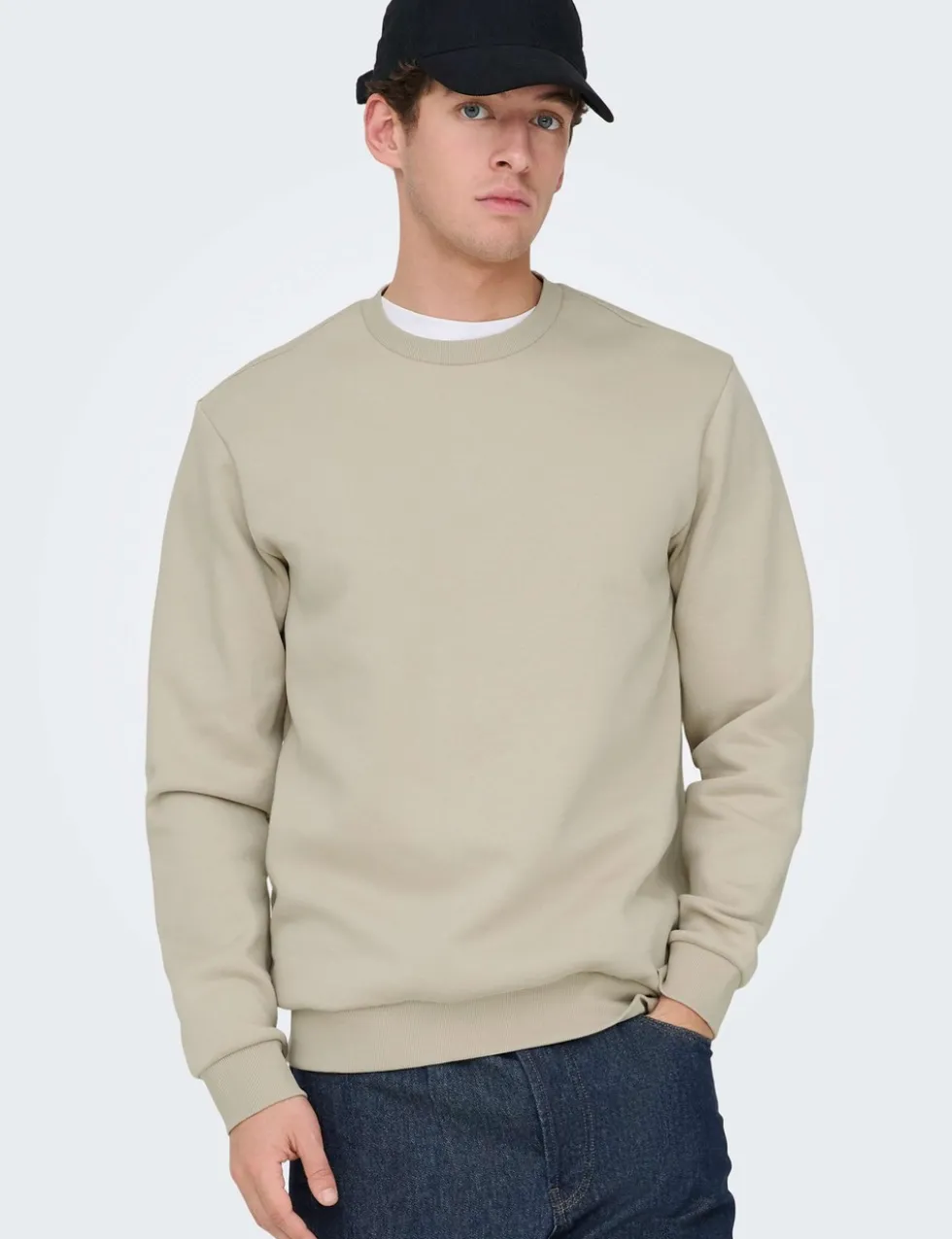Cotton Rich Crew Neck Sweatshirt