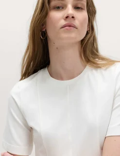Cotton Rich Crew Neck Top