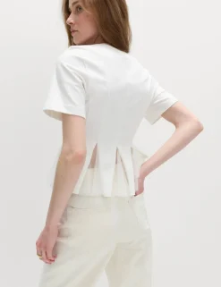 Cotton Rich Crew Neck Top