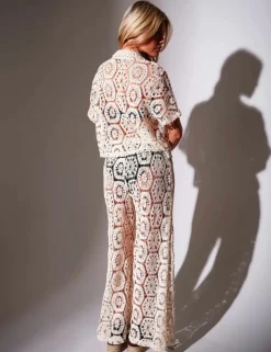 Cotton Rich Crochet-Style Shirt