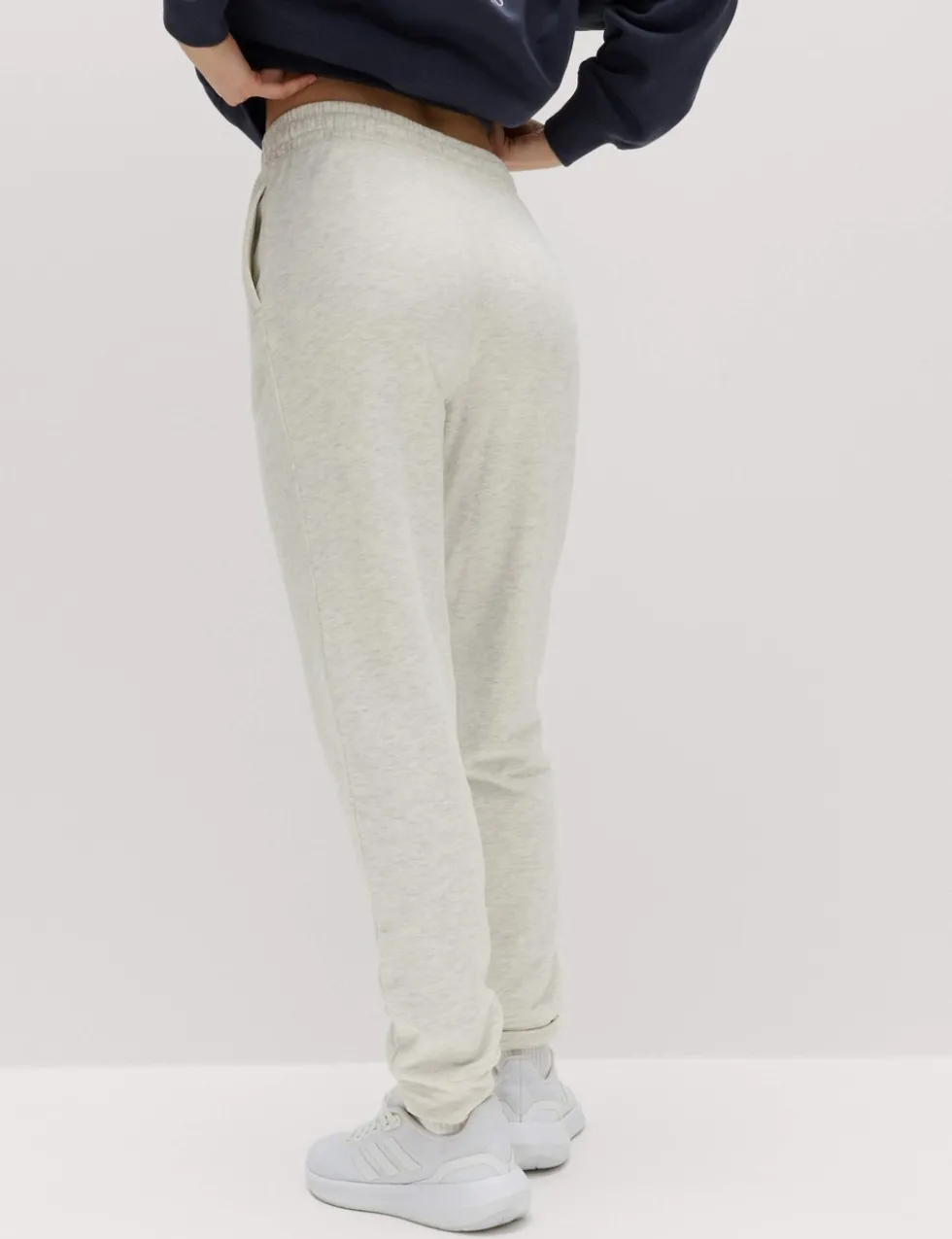 Cotton Rich Cuffed High Waisted Tapered Joggers